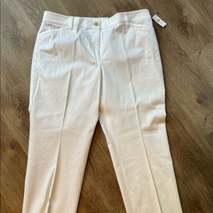 Talbots white chino pants size 12P. NWT. Never worn.